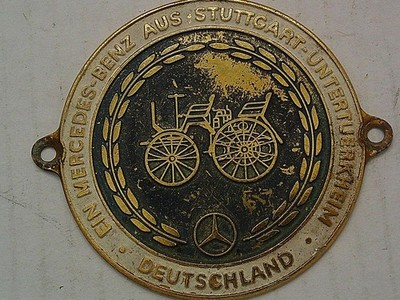 Vtg MERCEDES-BENZ European Delivery Program GRILLE / BADGE 2 3/4''