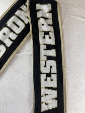 Western Michigan University WMU Knitted Scarf Reversible Pattern 7”x 60”