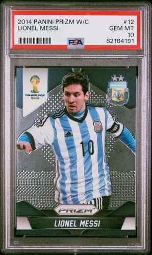 2014 PANINI PRIZM WORLD CUP #12 LIONEL MESSI PSA 10 GEM MINT ARGENTINA 🇦🇷 GOAT
