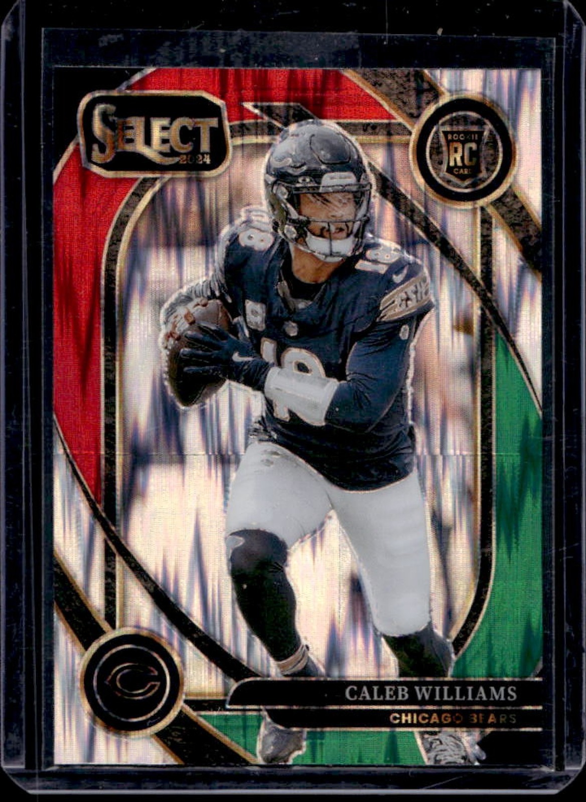 2024 Select Caleb Williams Club RC Green and Red Prizm Shock #216 Bears