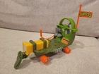 Playmates TMNT Vintage CHEAPSKATE Toy Vehicle & Flag Mutant Ninja Turtles 1989
