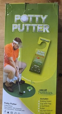 POTTY PUTTER Toilet Golf Putting Green, Bathroom Humor