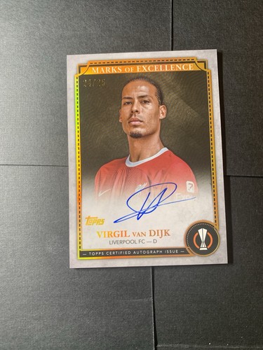 2023-24 Topps UCC - Van Dijk, Liverpool - Marks Of Excellence On Card Auto /25