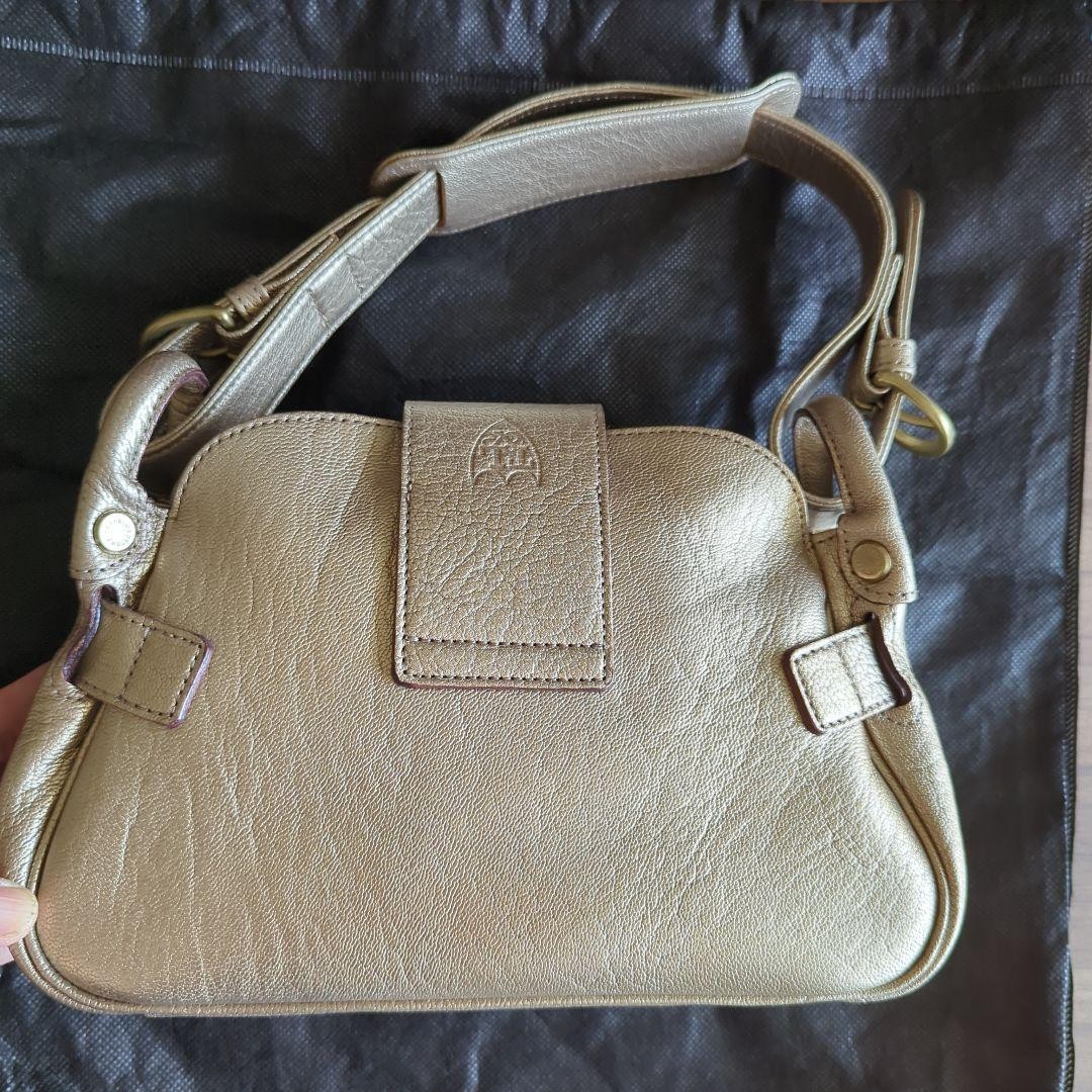 TOFF & LOADSTONE Gold Goat Leather Handbag with Pockets Women's Luxury Bag Used View 2