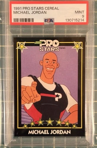MICHAEL JORDAN - 1991 PRO STARS Cereal Card PSA 9