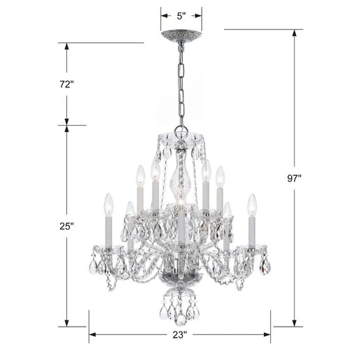 Crystorama Lighting - Ten Light Chandelier - Chandelier - Crystal - Ten Light - Picture 3 of 4