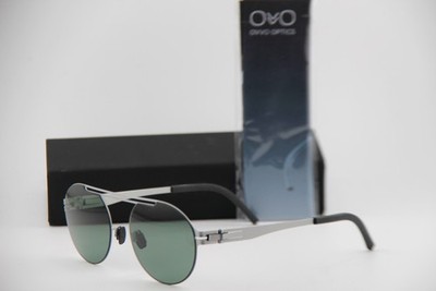 NEW OVVO OPTICS 3730 C 74M GUNMETAL BLACK AUTHENTIC SUNGLASSES 53-18