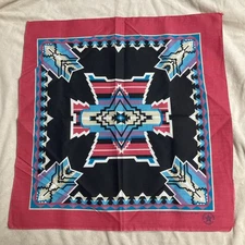 WAMCRAFT Bandana Handkerchief Southwestern Native American USA Made Vintage 21”