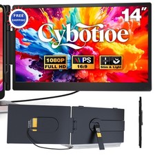 Portable Monitor 14 FHD 1080P IPS Dual Laptop Screen Extender USB C HDMI