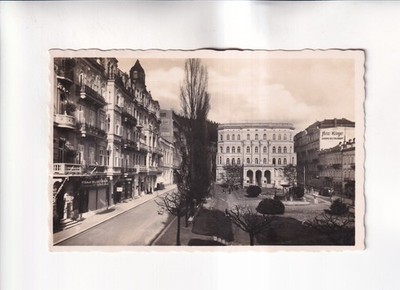 G503) Postcard, MARIENBAD - Schillerplatz with HOTEL KLINGER - old photo card