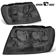 Open Boxsmoked Housing Clear Sied Headlights For 99-04 Jeep Grand Cherokee Wj