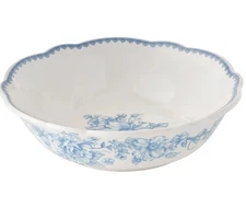 NEW Set of 4 Pioneer Woman  AGATHA BLUE  7" Scalloped Soup Cereal Bowls
