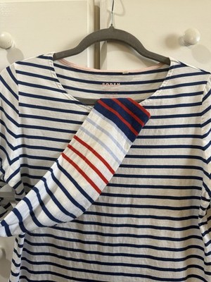 Boden Womens US 10 Breton Long Sleeve Top  Shirt 100% Cotton Striped Euc Tee