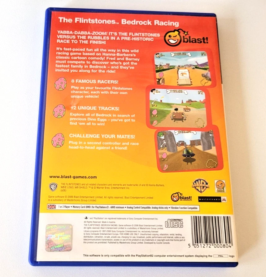The Flintstones Bedrock Racing PS2 Boxed With manual MINT DISC PAL UK - Image 2 of 4