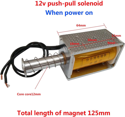 Elettromagnetico piccolo corsa lunga elettromagnetico elettromagnetico elettromagnetico elettromagnetico Push Pull DC 12V 35Mm - Foto 2 di 6