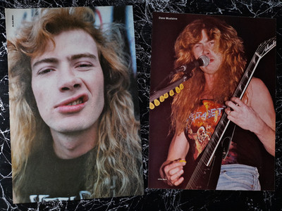 DAVE MUSTAINE ( MEGADETH ) .. ORIGINAL - USA - 80's stuff = 30 x 19 + 28 x 20 ..