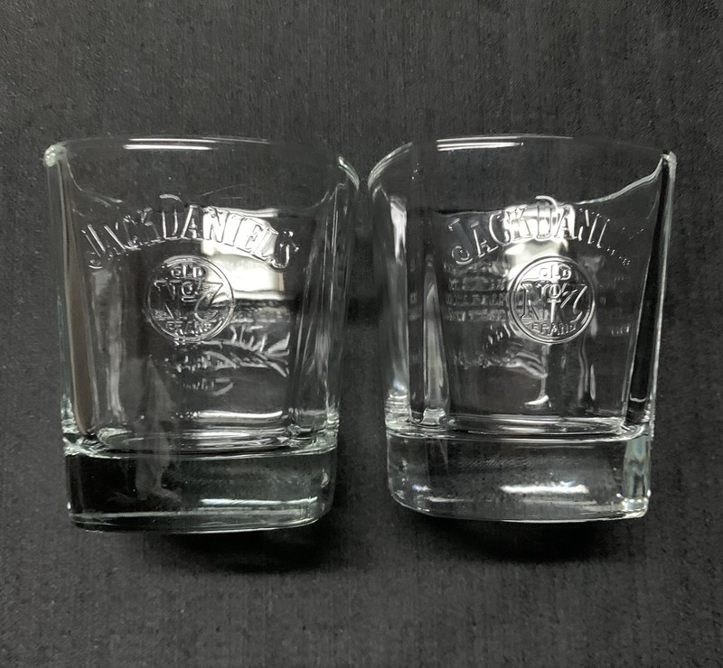 2 New Jack Daniel’s Old No 7 Square Embossed Rock Glasses