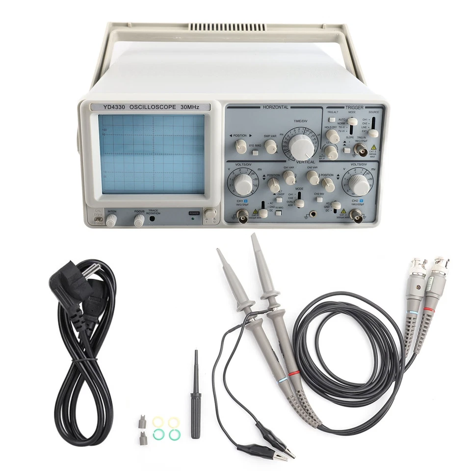 YD4330 30MHz Double Channels High Sensitivity Digital Double Trace Analog - Image 4 of 4