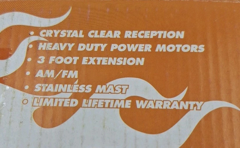 Antena de alimentación automática Loc AM/FM cromada para Ford Mustang 1968 cupé nueva en caja EE. UU. Foto 3 de 4