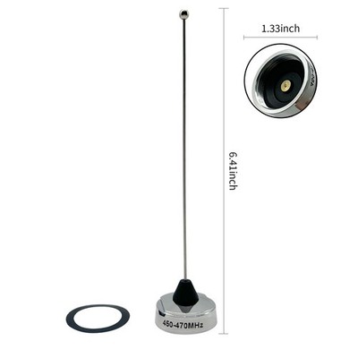 Black Mobile Radio Mount Antenna UHF 450-470MHz Tunable NMO 1/4 Wave