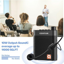 Portable Voice Amplifier Teachers Microphone Megaphone Speaker Rechargeable AUX