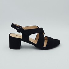 Scarpe donna Tina Tg 38,5 Sandali Nero Camoscio 120DA