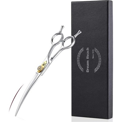 Professional Dog Scissors Curved Dog Grooming Scissors Pet Care Curved Scisso...