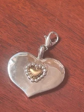 Brighton Marci Heart custom snap charm NWOT