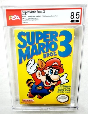 PSA 8.5 SUPER MARIO BROS 3 Nintendo NES 1990 Game CIB Complete Box WATA 9.0 CART - Image 1 of 4