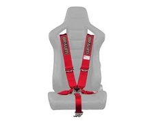 Braum 5 Point 3" Strap SFI Approved Racing Harness Set Red Universal BRH-RDS5
