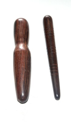 Traditionelle Thai Holz Massage Werkzeuge für Fuß Hand Körper Reflexzonenmassage (2er Set)