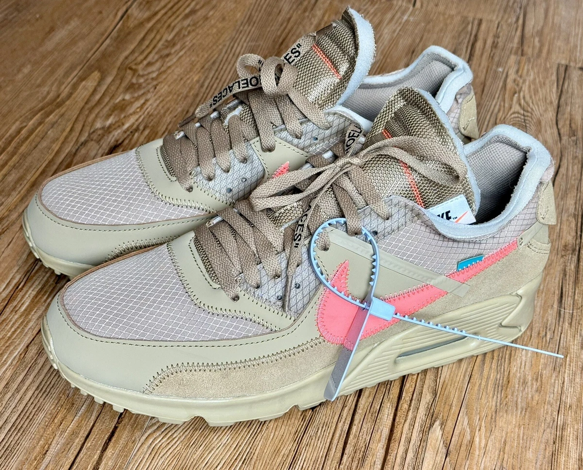 Off White x Nike Air Max 90 - Desert Ore 11.5 - AA7293-200 NEW AUTHENTIC  Virgil