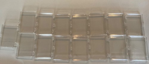 Acrylic Plastic Hinged Presentation Display Cases 3"x 2"x 1/2" Lot of 15
