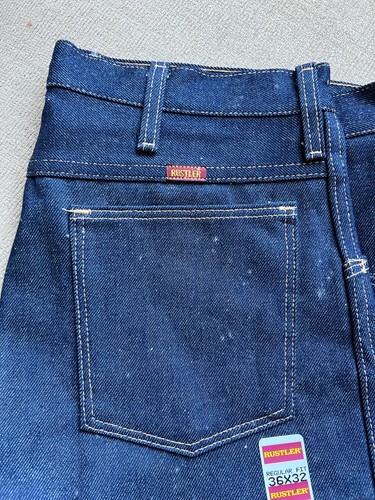 Vintage Rustler Denim Jeans Men's size 36x32 100% Cotton Regula Fit Made in USA - Picture 9 of 12