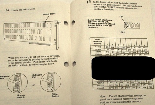Vintage 1986 IBM brand AT Memory Expansion Manual 6183306 - Zdjęcie 6 z 6