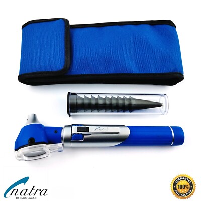 Mini Otoscope Set Blue Fiber Optic otology specula lamp speculum ENT
