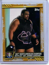 2021 Topps NXT WWE GOLD Parallel #36 Champion Keith Lee def. Johnny SSP #4/10