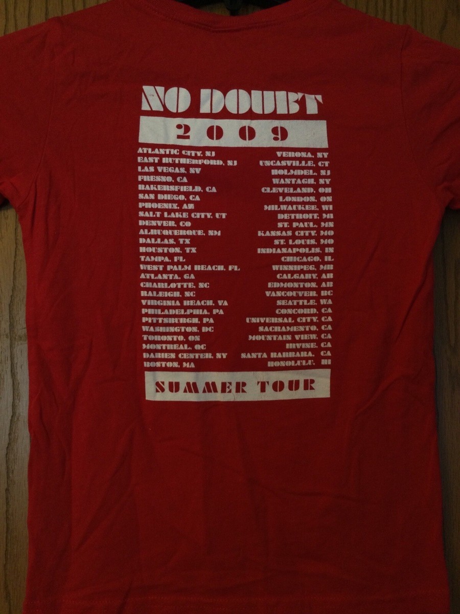 No Doubt - 2009 Summer Tour - Red Shirt - Youth Unisex - Small 6-8