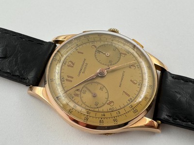 CHRONOGRAPHE Suisse 18K Rose Gold Chronograph Cal Landeron 48 Manual Wind - 37mm