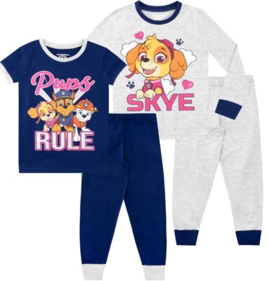 Brandneu mit Etikett neu offizieller 2 Paar kuschelige Passform Paw Patrol Pyjama - 3-4 Jahre - 104 cm