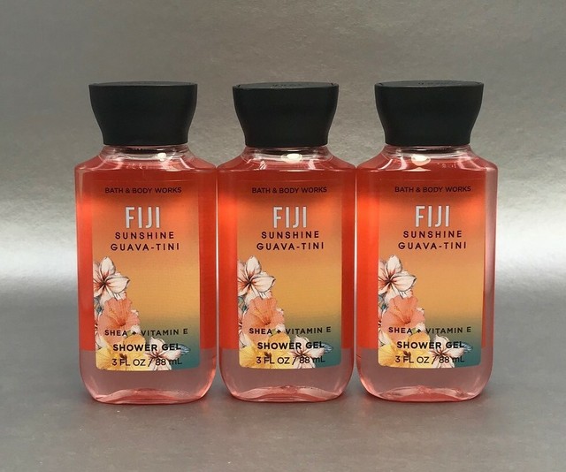 3 Piece Bath and Body Works FIJI SUNSHINE GUAVA TINI Shower Gel