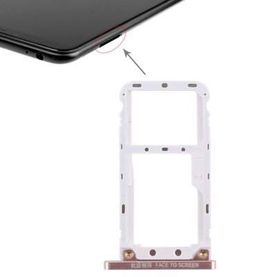 Für XIAOMI MI MAX 3 SIM-Slot SIM-Kartenfach Halter 2-in-1 Micro SD schwarz/gold