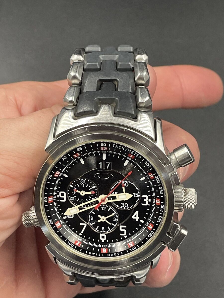 Oakley 12 Gauge Stainless w/Black Dial Watch | eBay Oakley 12 Gauge Stainless w/Black Dial Watch | eBay