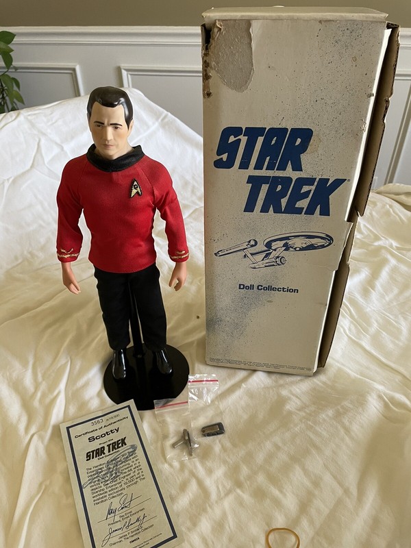 Star Trek Porcelain Doll - Scotty  w/ Certificate of Authenticity