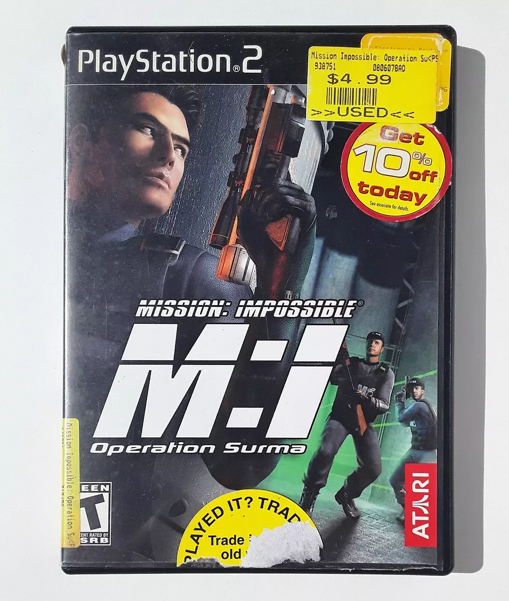 MISSION IMPOSSIBLE M.I. OPERATION SURMA PLAYSTATION 2 PS2 VIDEO GAME TESTED