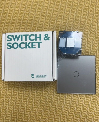 BSEED Touch Switch 1-Gang 1-fach Grau Smart WiFi Lichtschalter Smart Life