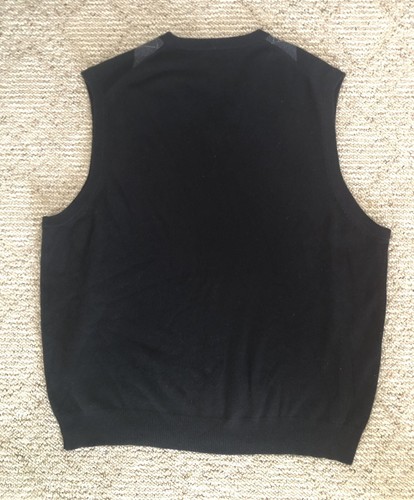CLUB ROOM Estate Cashmere Men's Pullover Argyle Vest Sz XL - Picture 6 of 8