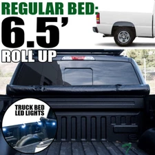 Topline For 1999-2007 Silverado/Sierra 6.5 Ft Bed Lock & Roll Tonneau Cover+LED