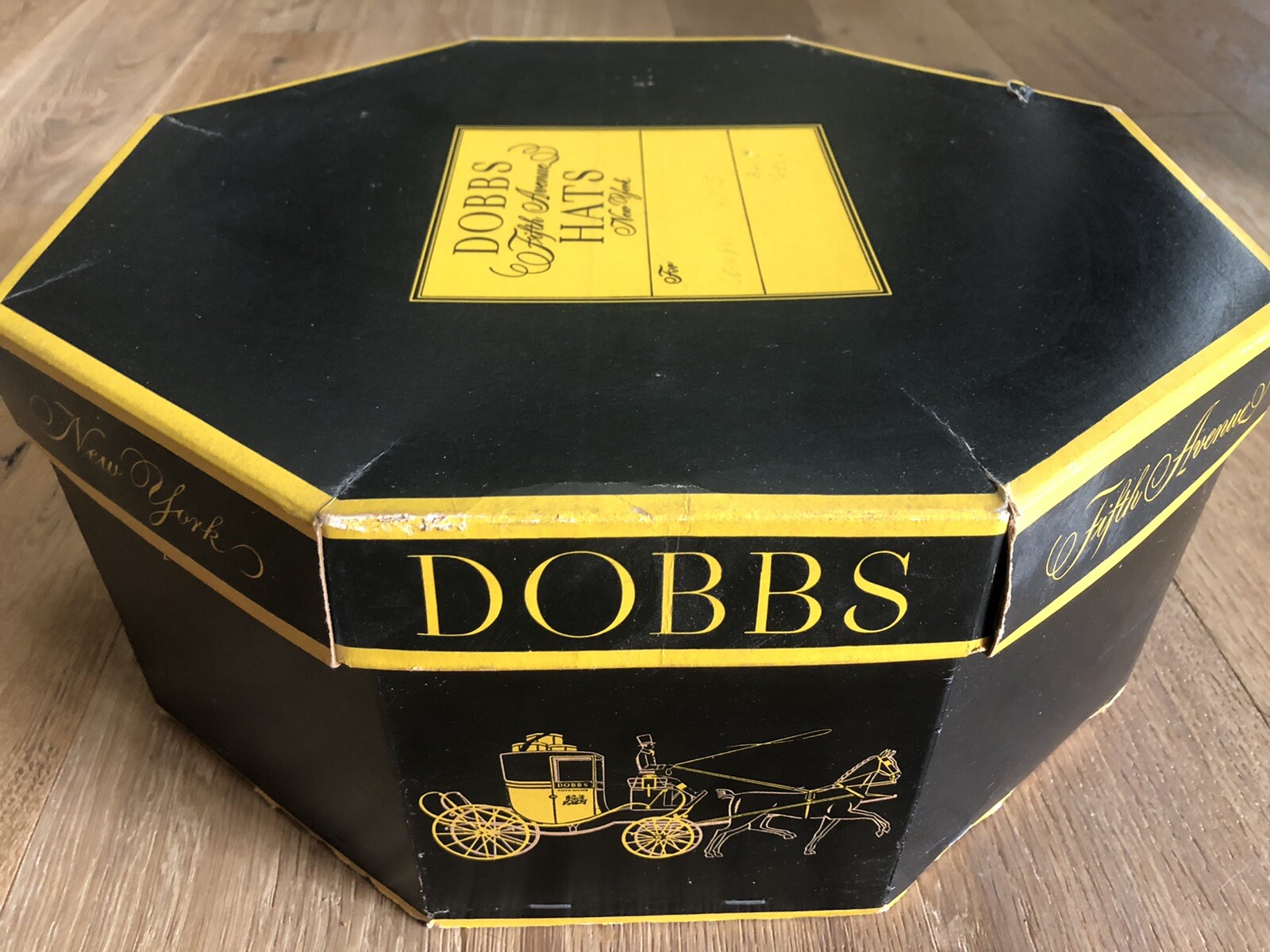 Vintage Dobbs Of Fifth Cardboard Octagonal Hat Box 15’’ x 13’’ eBay