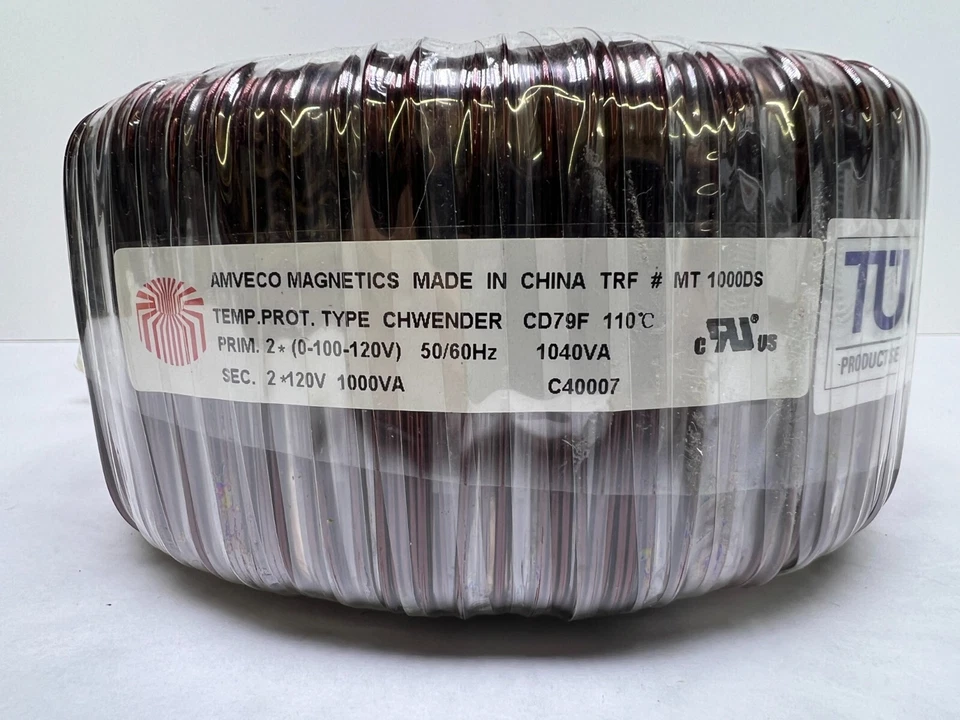 Amveco Magnetics MT1000DS 1000VA Medical Grade Toroidal Isolation Transformer - Image 2 of 4